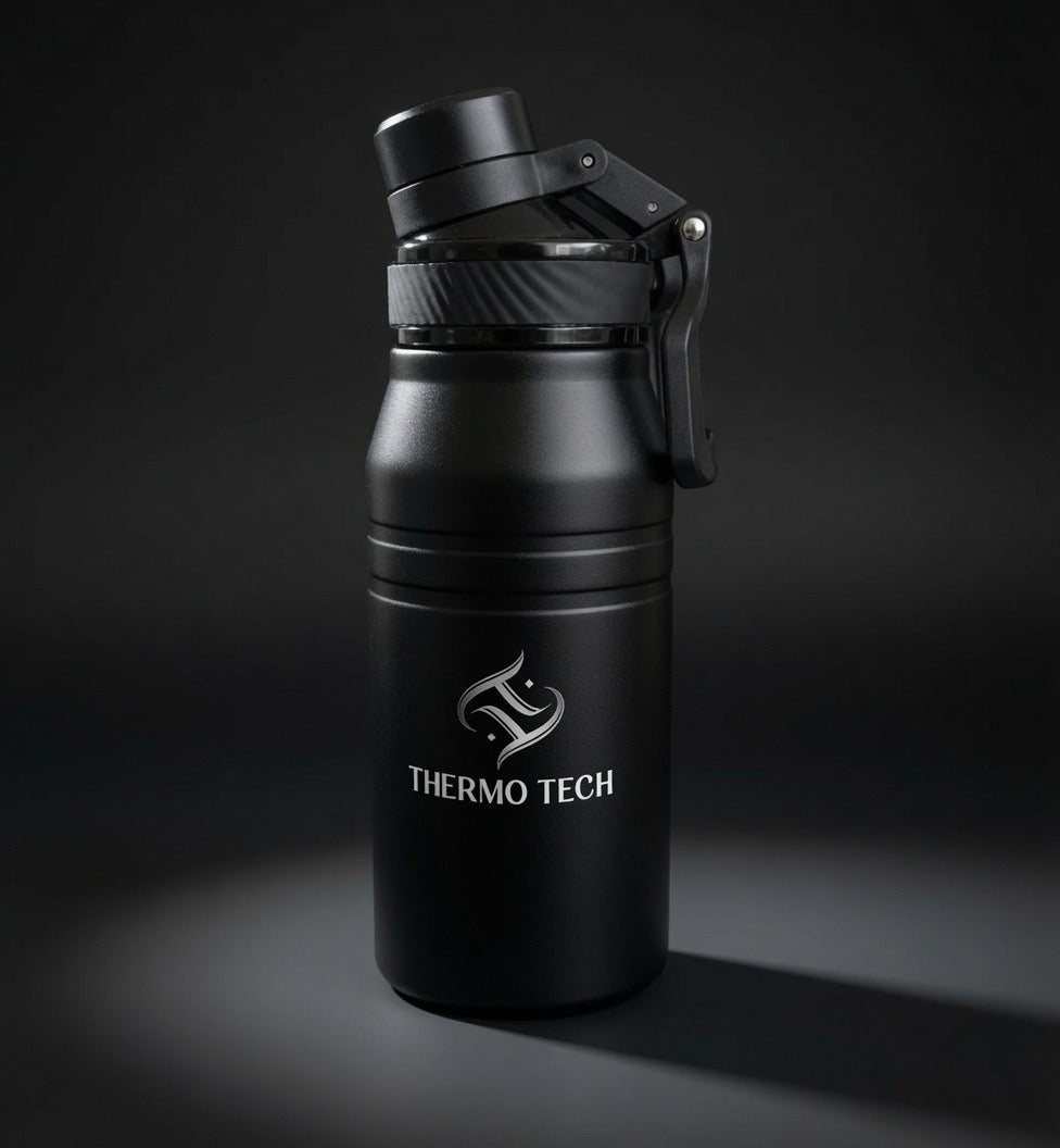 Thermo Tech Insulated Stainless Steel Water Bottle - Black