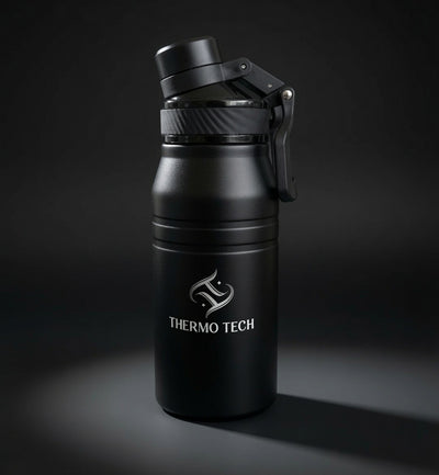 Thermo Tech Insulated Stainless Steel Water Bottle - Black