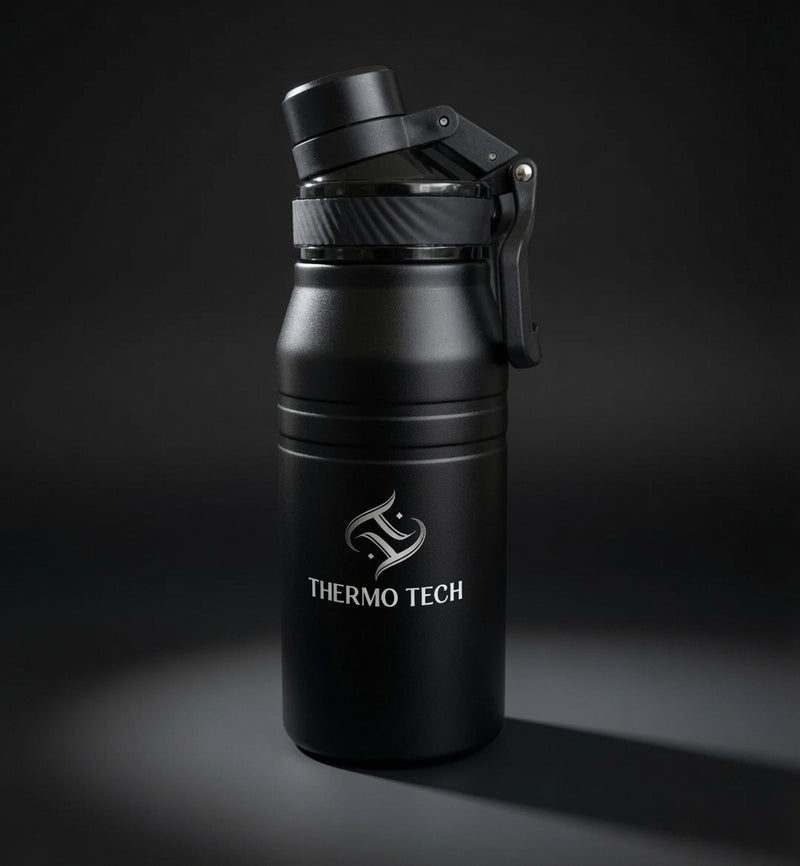 Thermo Tech Insulated Stainless Steel Water Bottle - Black